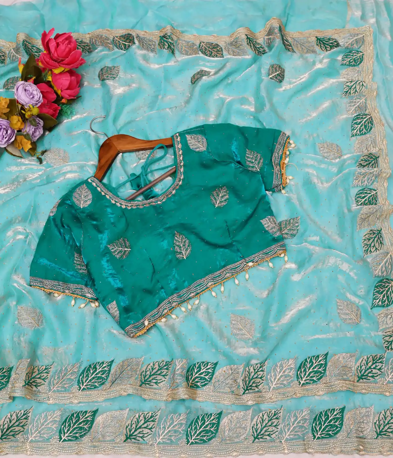 Sky Blue Soft Fandy Silk Embroidery Lace Work Saree | Sarees, Bollywood Sarees, Creative Sarees, Designer Sarees, Embroidered Sarees, Ethnic Saree, Modern Digital sarees, Party Wear Sarees