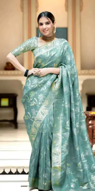 Sky Blue Soft Litchi Silk All Over Weaving Saree | Sarees, Bollywood Sarees, Creative Sarees, Designer Sarees, Embroidered Sarees, Ethnic Saree, Modern Digital sarees, Party Wear Sarees