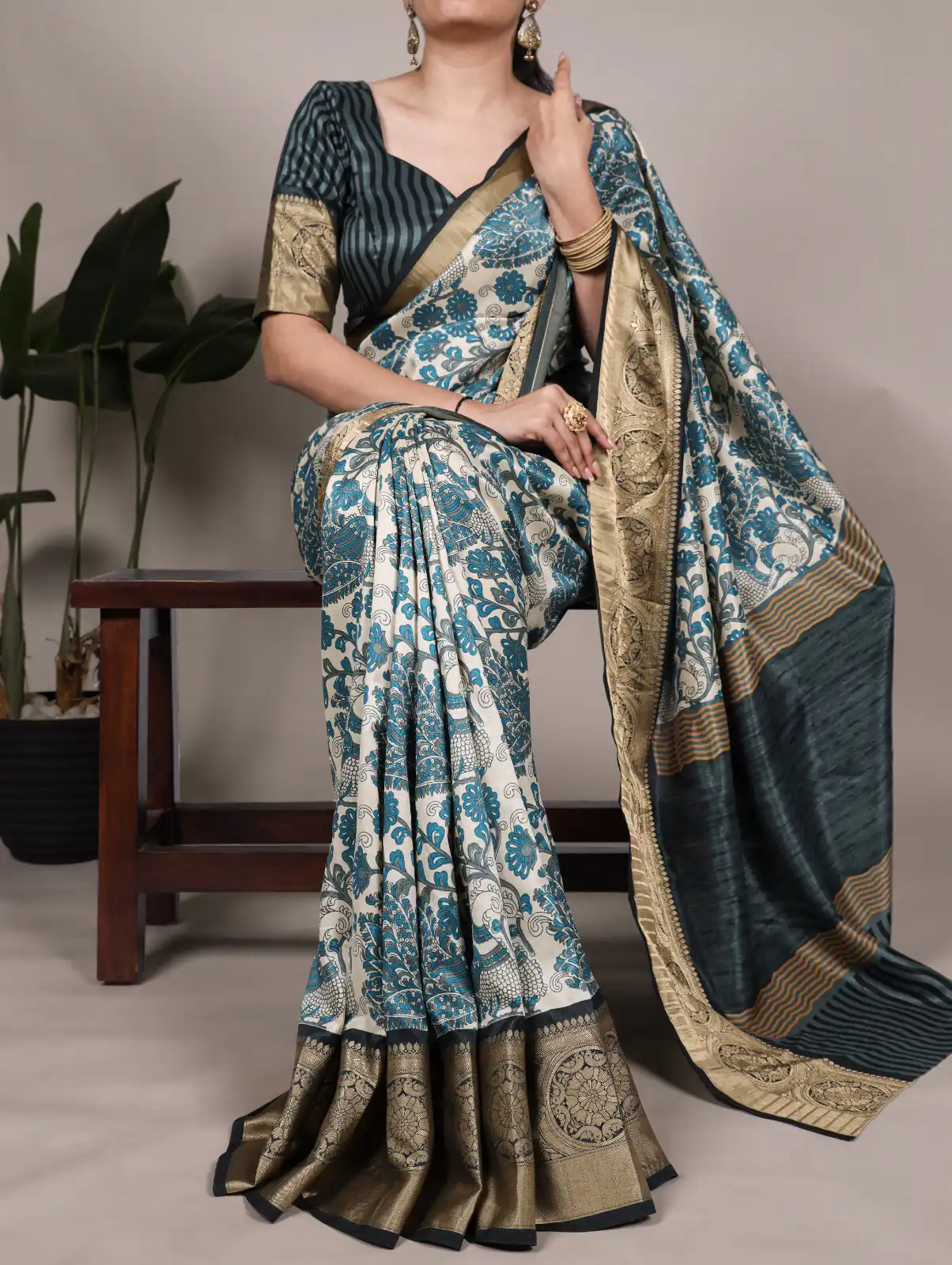 Sky Blue Tasar Silk Lace Border Work Saree | Sarees, Bollywood Sarees, Creative Sarees, Designer Sarees, Embroidered Sarees, Ethnic Saree, Modern Digital sarees, Party Wear Sarees