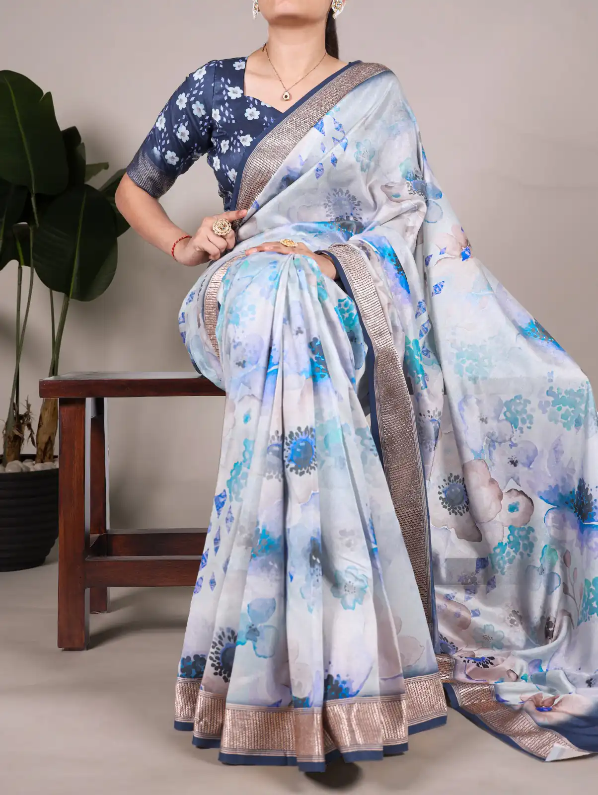 Sky Blue Viscose Printed Saree | Sarees, Bollywood Sarees, Creative Sarees, Designer Sarees, Embroidered Sarees, Ethnic Saree, Modern Digital sarees, Party Wear Sarees