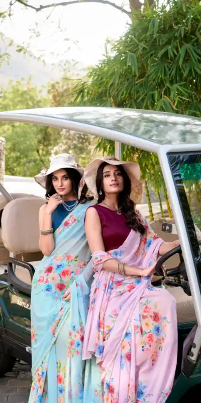 Sky Blue Weightless Marble Floral Printed Saree | Sarees, Bollywood Sarees, Creative Sarees, Designer Sarees, Embroidered Sarees, Ethnic Saree, Modern Digital sarees, Party Wear Sarees