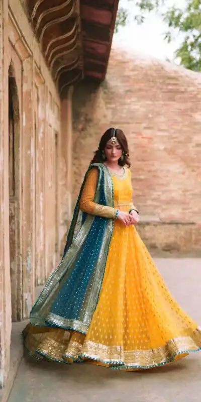RTC 6033 Yellow Color Soft Net Gown with Gotta Patti Work & Lace Work. Now at just βΉ2499. Delivery 4-6 Working Days. Shop now. | Gowns, Bollywood Gowns, Creative Gowns, Designer Gowns, Embroidered Gowns, Party Wear Gowns