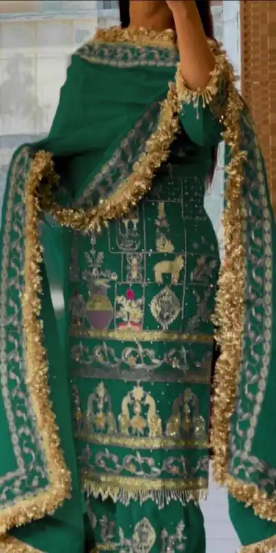 Stylish Green Natural Crepe Sequence Work Salwar Suit | Jump Suits, Salwar suit, Casual Suits, Creative suits, Designer Suits, Palazzo Suits, Party Wear Suits, Patiala Suits, Straight Suits