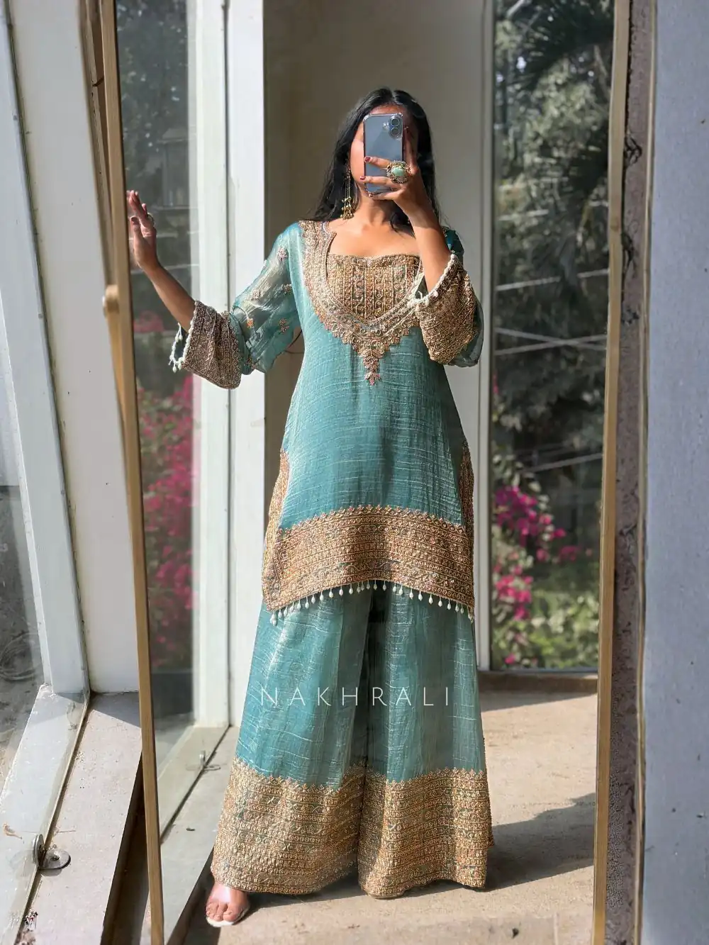 Super Firozi Fendy Silk Embroidery Work Salwar Suit | Jump Suits, Salwar suit, Casual Suits, Creative suits, Designer Suits, Palazzo Suits, Party Wear Suits, Patiala Suits, Straight Suits