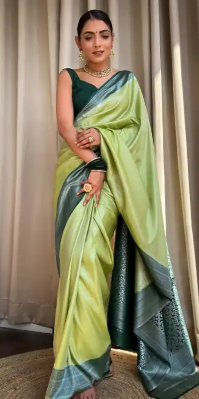 KPR 230 Pista Soft Lichi Silk Saree Perfect for Wedding, Party, Reception, Diwali, Ethnic Day – . Affordable Price ₹1449. Delivery 4-6 Working Days. | Sarees, Bollywood Sarees, Creative Sarees, Designer Sarees, Embroidered Sarees, Ethnic Saree, Modern Digital sarees, Party Wear Sarees