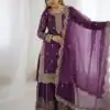 ZSR 3167 Purple Fendy Silk Salwar Suitwith Embroidery Work & Lace Work. Now at just ₹2149. Delivery 4-6 Working Days. Shop now. | Jump Suits, Salwar suit, Casual Suits, Creative suits, Designer Suits, Palazzo Suits, Party Wear Suits, Patiala Suits, Straight Suits