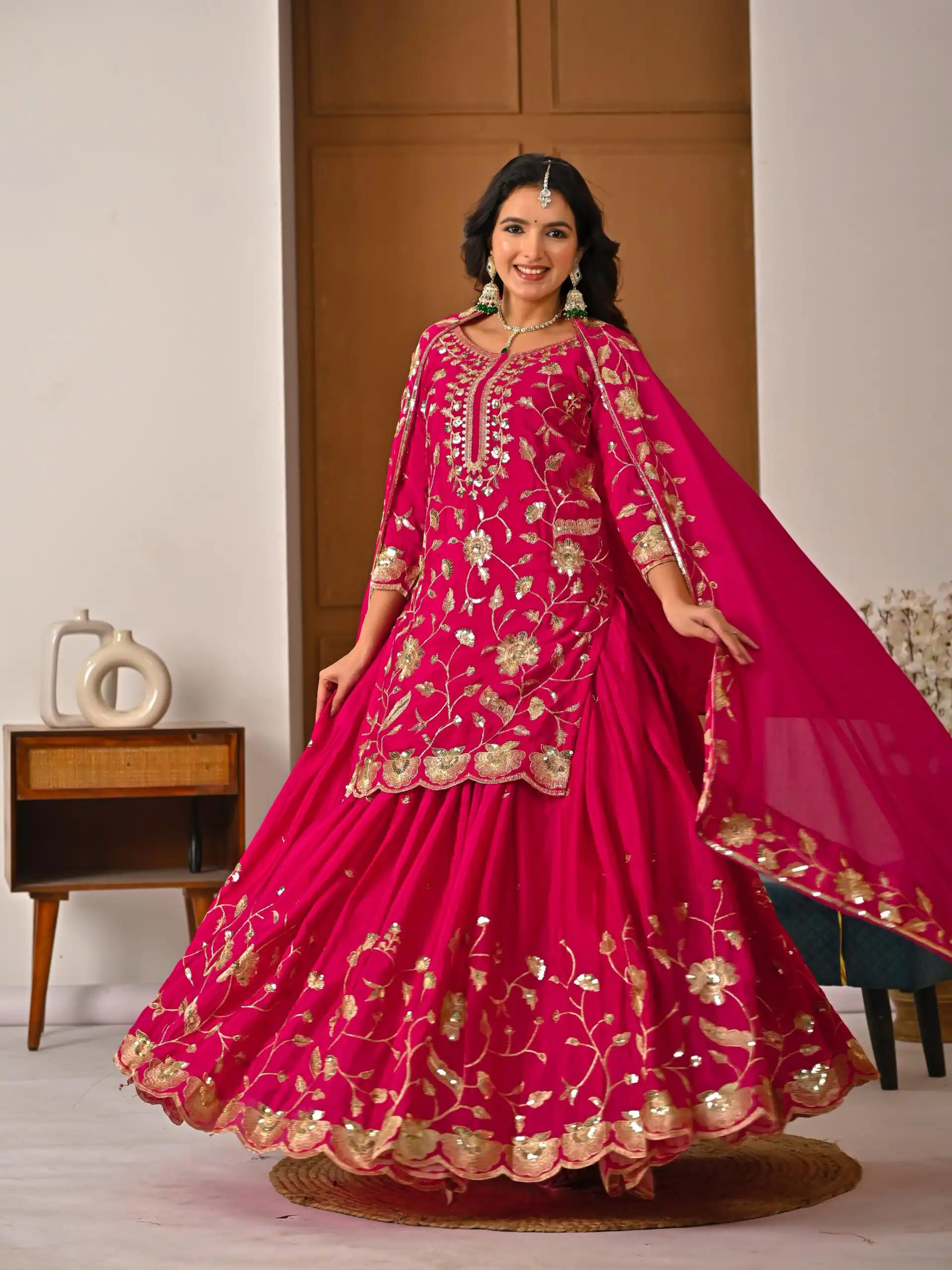 Superb Pink Chinon Silk Embroider Work Salwar Suit | Jump Suits, Salwar suit, Casual Suits, Creative suits, Designer Suits, Palazzo Suits, Party Wear Suits, Patiala Suits, Straight Suits