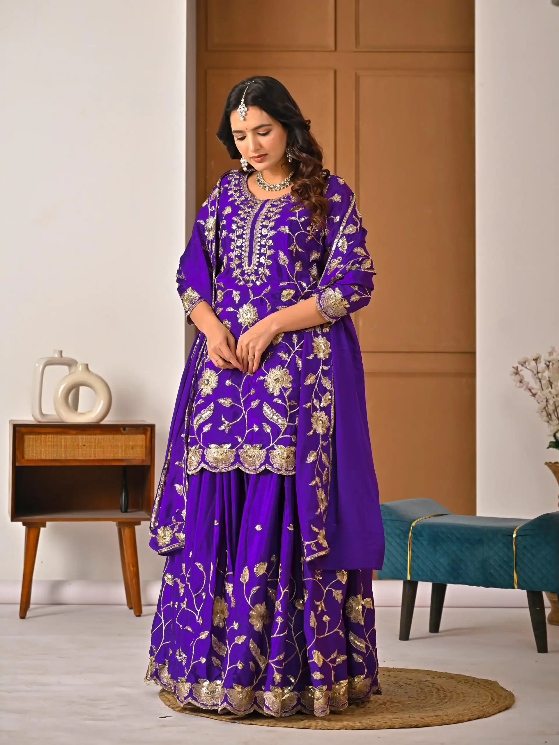 Superb Purple Chinon Silk Embroider Work Salwar Suit | Jump Suits, Salwar suit, Casual Suits, Creative suits, Designer Suits, Palazzo Suits, Party Wear Suits, Patiala Suits, Straight Suits