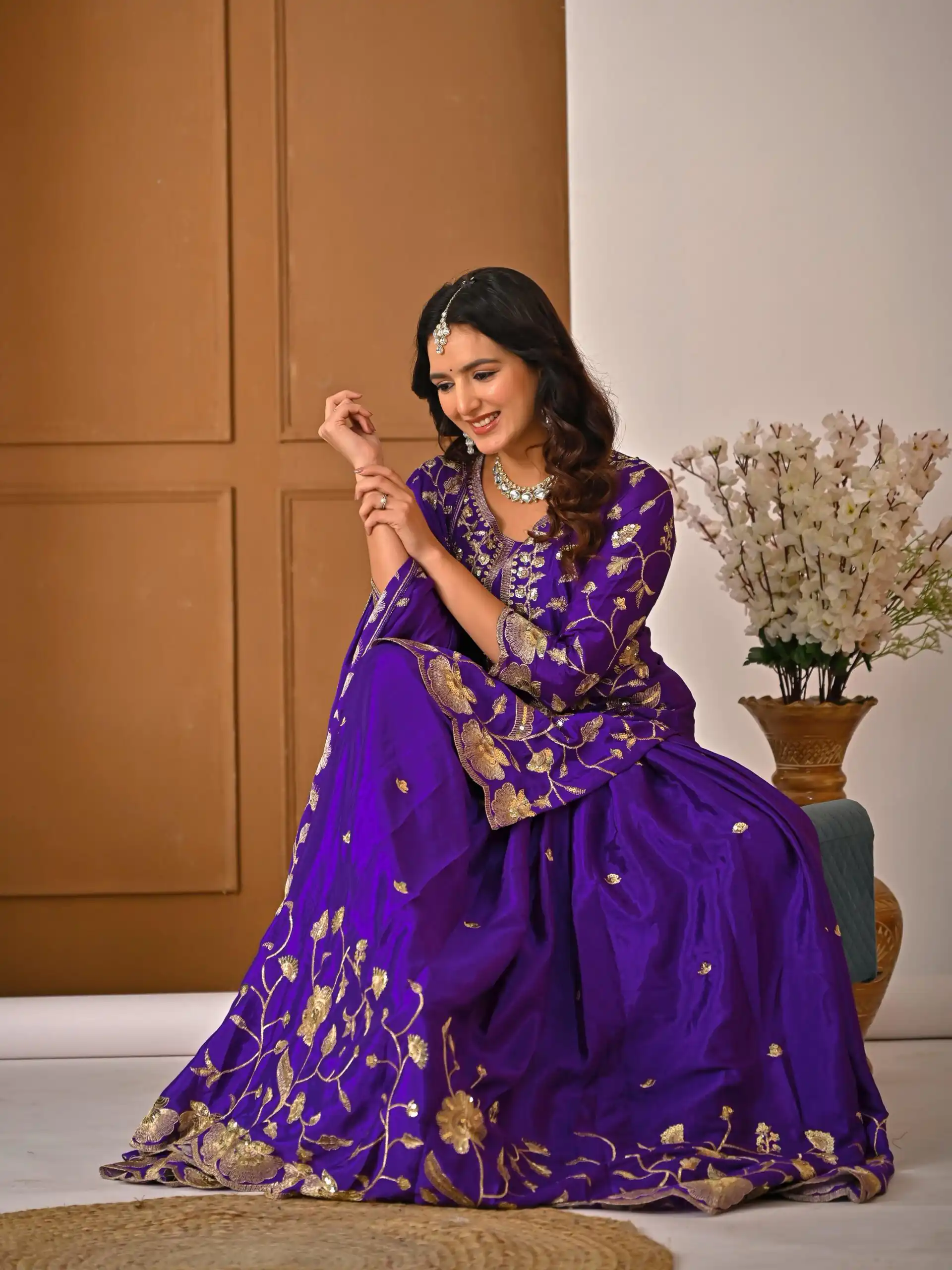 Superb Purple Chinon Silk Embroider Work Salwar Suit | Jump Suits, Salwar suit, Casual Suits, Creative suits, Designer Suits, Palazzo Suits, Party Wear Suits, Patiala Suits, Straight Suits