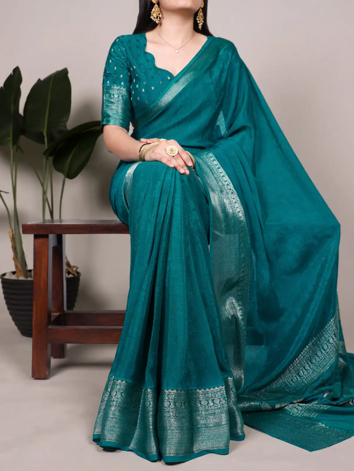 Teal Chinon Zari Weaving Work Saree | Sarees, Bollywood Sarees, Creative Sarees, Designer Sarees, Embroidered Sarees, Ethnic Saree, Modern Digital sarees, Party Wear Sarees