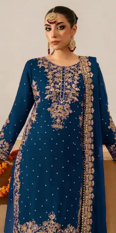 Teal Faux Georgette Lace Work Salwar Suit | Jump Suits, Salwar suit, Casual Suits, Creative suits, Designer Suits, Palazzo Suits, Party Wear Suits, Patiala Suits, Straight Suits