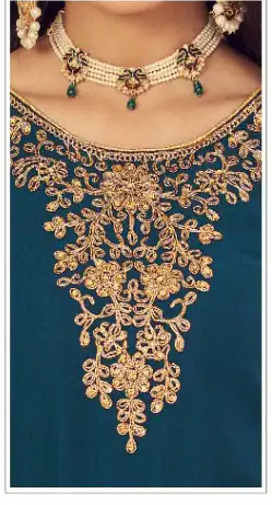 Teal Georgette Stone Work Salwar Suit | Jump Suits, Salwar suit, Casual Suits, Creative suits, Designer Suits, Palazzo Suits, Party Wear Suits, Patiala Suits, Straight Suits
