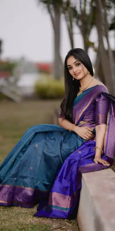 Teal Lichi Silk Jacquard Border Saree | Sarees, Bollywood Sarees, Creative Sarees, Designer Sarees, Embroidered Sarees, Ethnic Saree, Modern Digital sarees, Party Wear Sarees