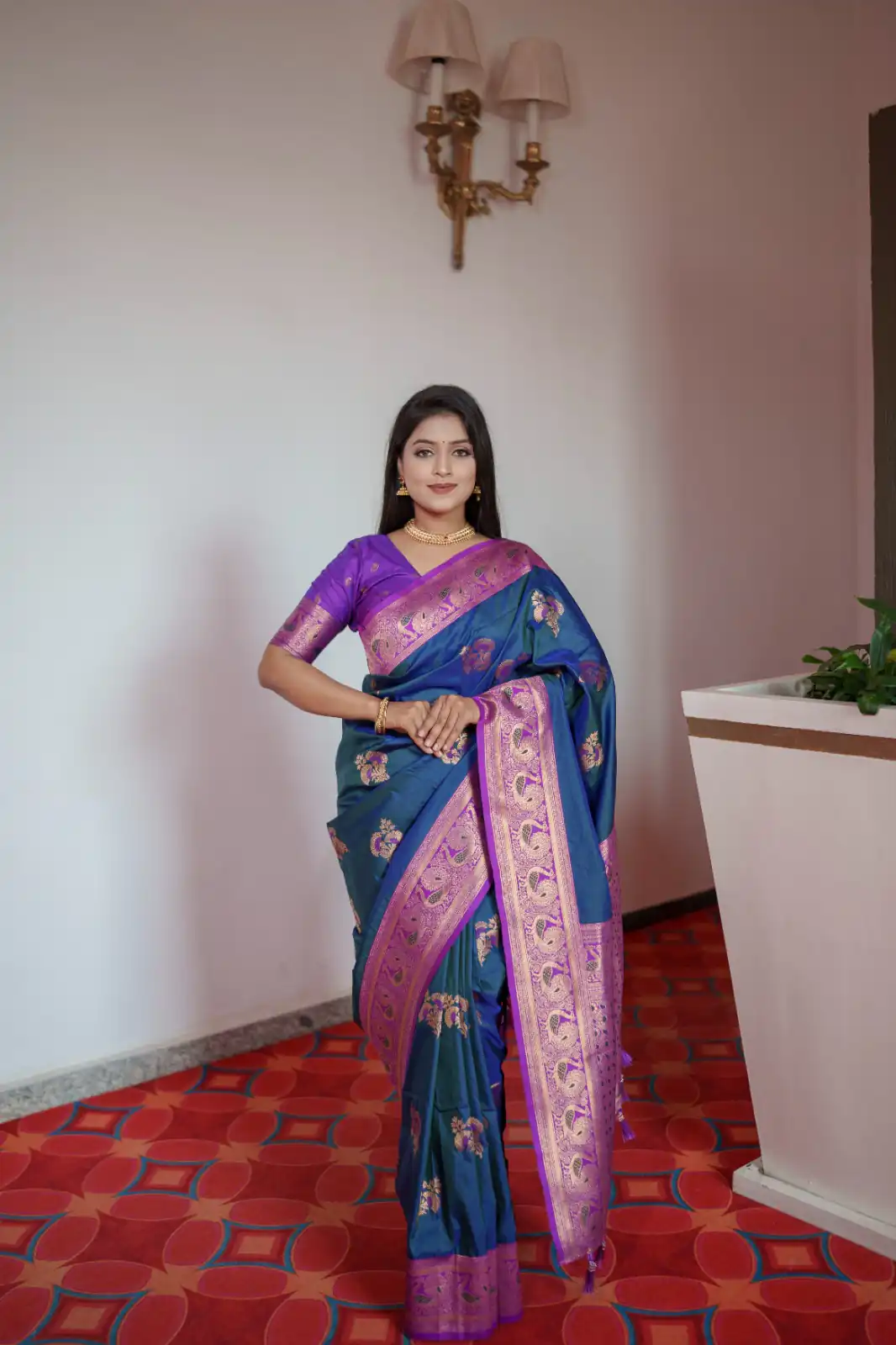 Teal Pethani Silk Zari Lace Work Saree | Sarees, Bollywood Sarees, Creative Sarees, Designer Sarees, Embroidered Sarees, Ethnic Saree, Modern Digital sarees, Party Wear Sarees