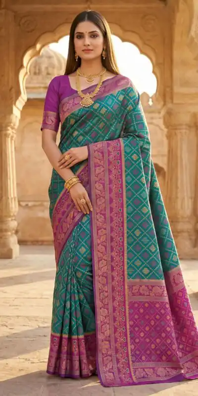 Teal Pochampalli Lace Zari Work Saree | Sarees, Bollywood Sarees, Creative Sarees, Designer Sarees, Embroidered Sarees, Ethnic Saree, Modern Digital sarees, Party Wear Sarees