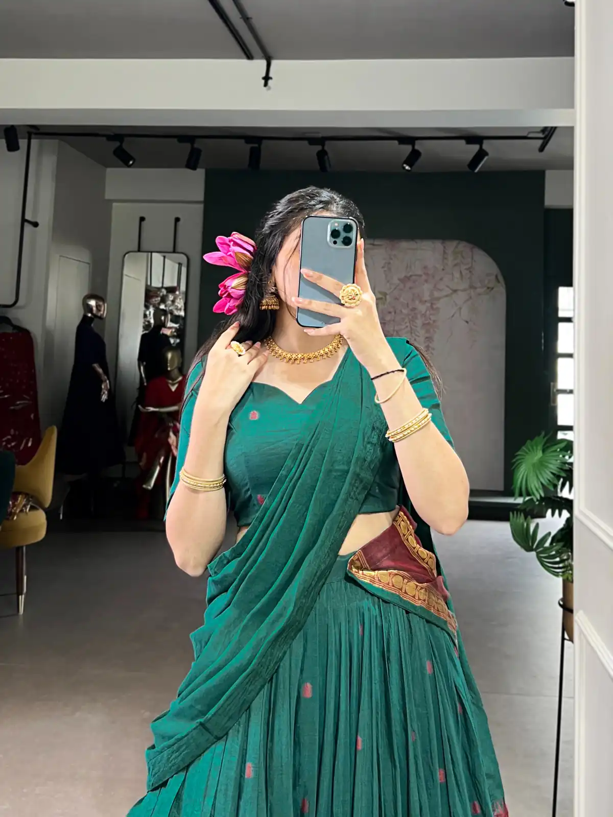 Teal Pure Chanderi Zari Work Lehenga Choli | Lehenga, Bollywood Lehenga, Creative Lehenga, Designer Lehenga, Embroidered Lehenga, Party Wear Lehenga