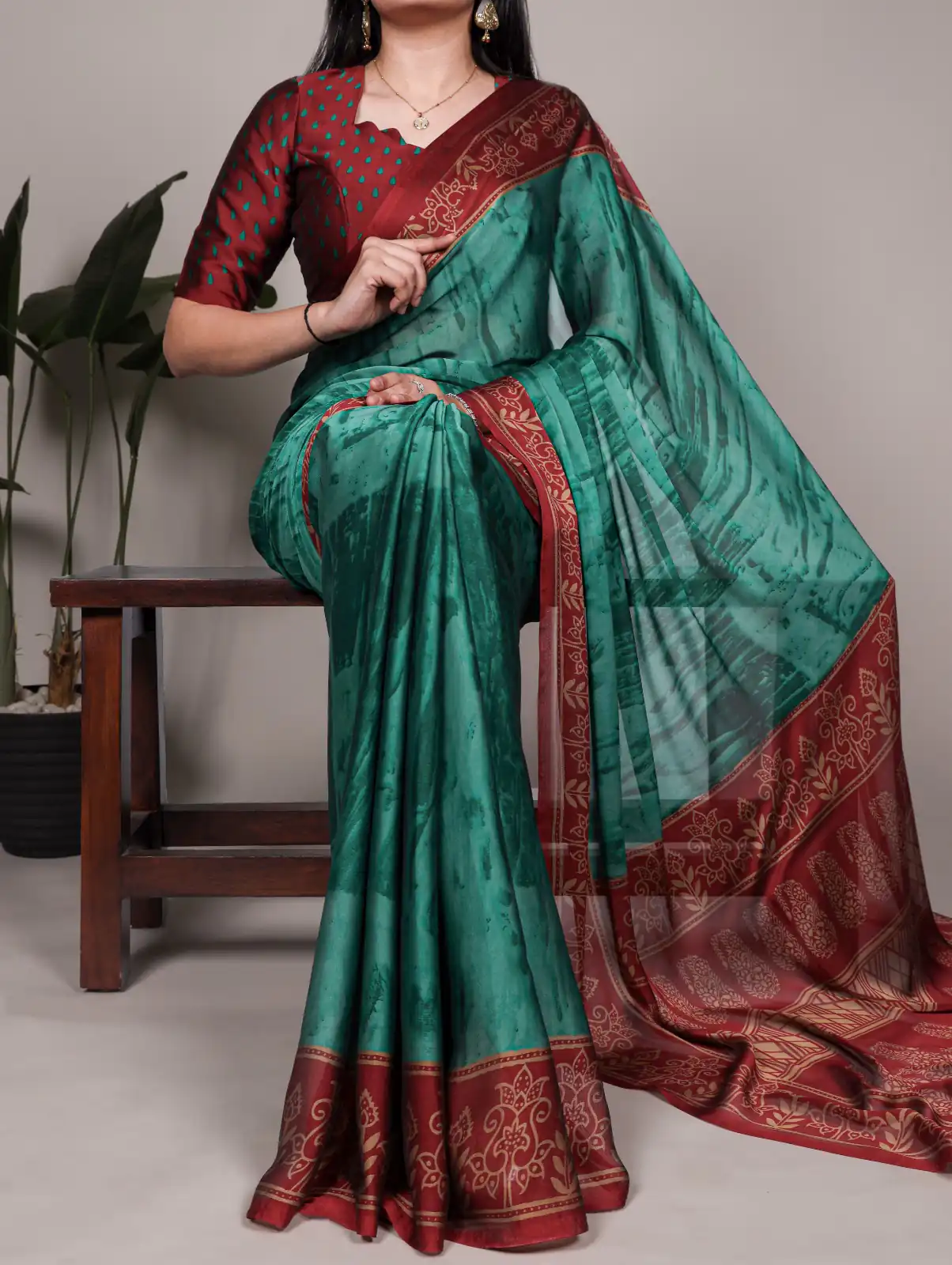 Teal Rangoli Silk Printed Saree | Sarees, Bollywood Sarees, Creative Sarees, Designer Sarees, Embroidered Sarees, Ethnic Saree, Modern Digital sarees, Party Wear Sarees