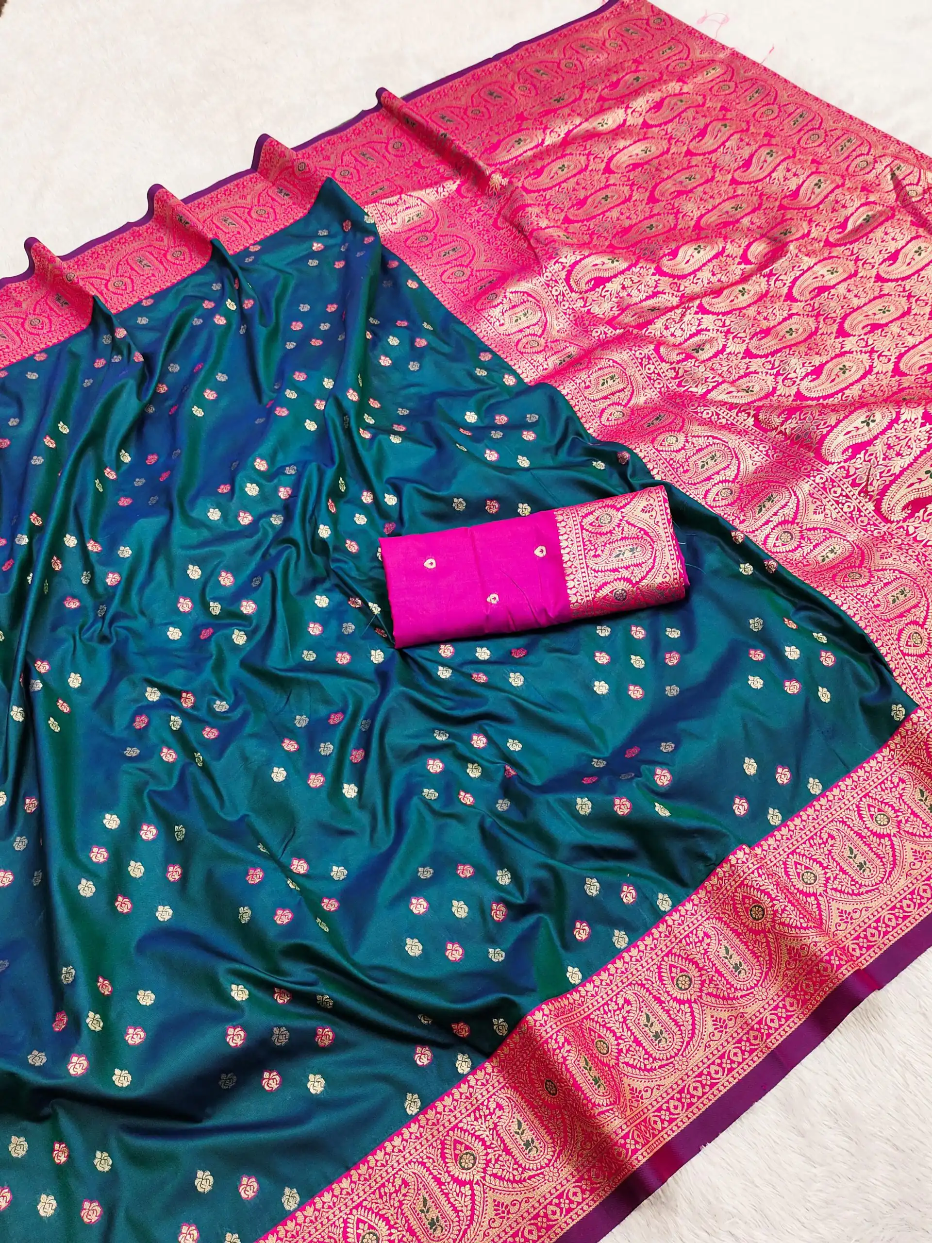 Teal Rich Banarasi Silk Zari Lace Work Saree | Sarees, Bollywood Sarees, Creative Sarees, Designer Sarees, Embroidered Sarees, Ethnic Saree, Modern Digital sarees, Party Wear Sarees