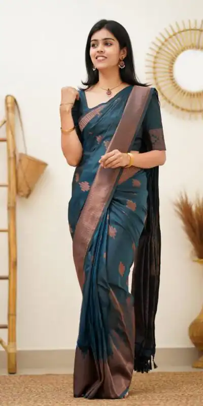 Teal Soft Lichi Silk Jacquard Rich Pallu Saree | Sarees, Bollywood Sarees, Creative Sarees, Designer Sarees, Embroidered Sarees, Ethnic Saree, Modern Digital sarees, Party Wear Sarees