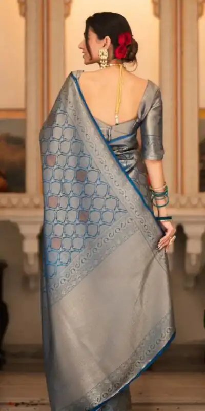 Teal Soft Lichi With Jacquard Work Silk Saree | Sarees, Bollywood Sarees, Creative Sarees, Designer Sarees, Embroidered Sarees, Ethnic Saree, Modern Digital sarees, Party Wear Sarees
