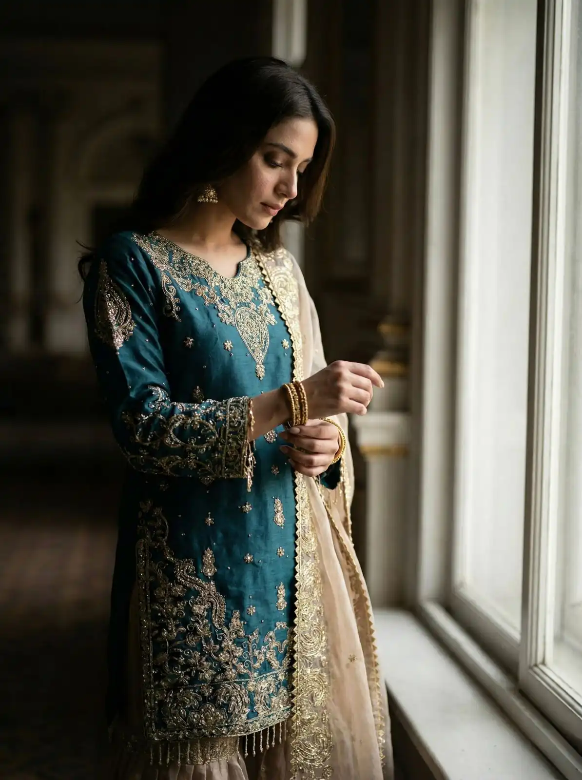 Teal Zimmy Choo Silk Embroidery Work Slwar Suit | Jump Suits, Tops & Bottoms, Track Suits, Salwar suit, Casual Suits, Creative suits, Designer Suits, Palazzo Suits, Party Wear Suits, Patiala Suits, Straight Suits, Trendy Wear