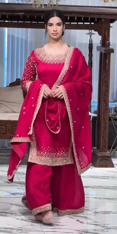 ZB 5056 Pink in Color Natural Crepe Embroidery Work Salwar Suit . Wedding, Party, Festive, Events, Get it for ₹2199. Delivery 4-6 Working Days. Shop now. | Jump Suits, Salwar suit, Casual Suits, Creative suits, Designer Suits, Palazzo Suits, Party Wear Suits, Patiala Suits, Straight Suits