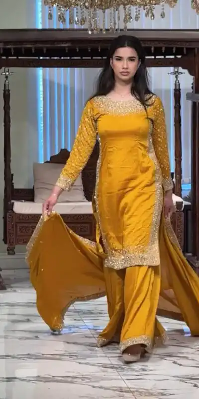 ZB 5056 Yellow in Color Natural Crepe Embroidery Work Salwar Suit . Wedding, Party, Festive, Events, Get it for ₹2199. Delivery 4-6 Working Days. Shop now. | Jump Suits, Salwar suit, Casual Suits, Creative suits, Designer Suits, Palazzo Suits, Party Wear Suits, Patiala Suits, Straight Suits