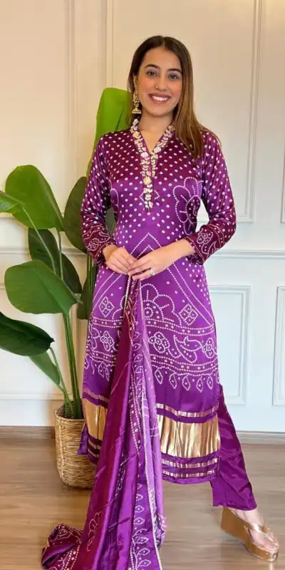 Violet Chinon Silk Wide Digital Print Coding Work Salwar Suit | Jump Suits, Salwar suit, Casual Suits, Creative suits, Designer Suits, Palazzo Suits, Party Wear Suits, Patiala Suits, Straight Suits