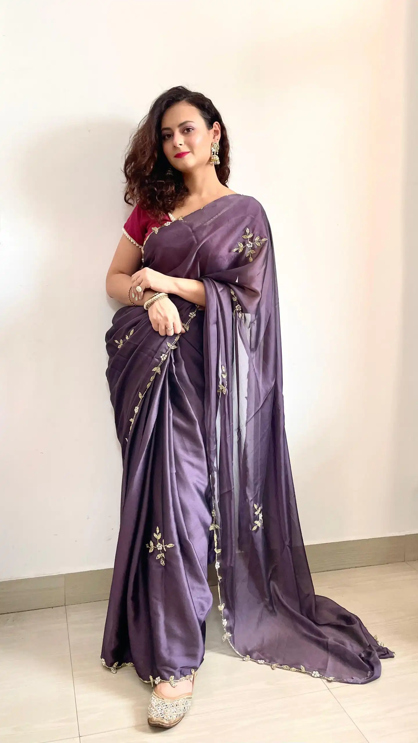 Violet Rangoli Silk Handwork Cutwork Pearl Saree | Sarees, Bollywood Sarees, Creative Sarees, Designer Sarees, Embroidered Sarees, Ethnic Saree, Modern Digital sarees, Party Wear Sarees