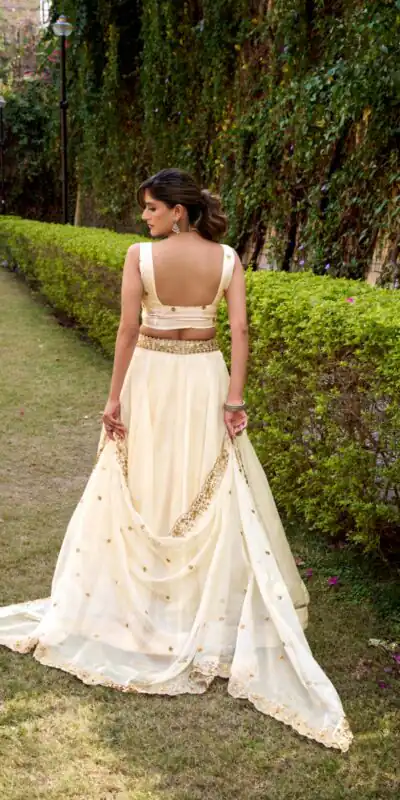 White Chanda Silk Sequins Work Lehenga Choli | Lehenga, Bollywood Lehenga, Creative Lehenga, Designer Lehenga, Embroidered Lehenga, Party Wear Lehenga