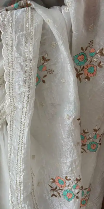 White Crush Organza Sequins Work Saree | Sarees, Bollywood Sarees, Creative Sarees, Designer Sarees, Embroidered Sarees, Ethnic Saree, Modern Digital sarees, Party Wear Sarees