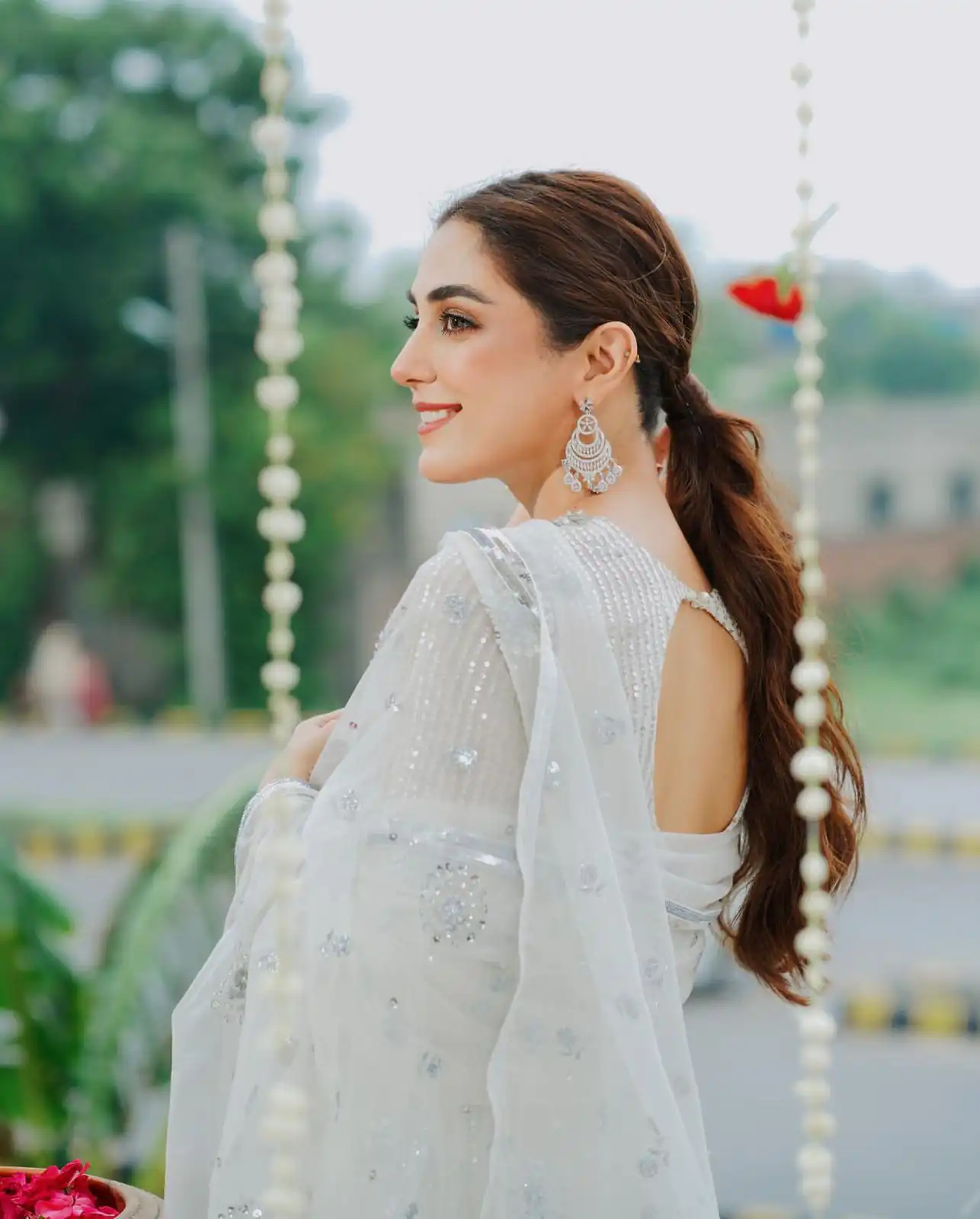 White Faux Georgette Embroidery Sequence Work Salwar Suit | Jump Suits, Salwar suit, Casual Suits, Creative suits, Designer Suits, Palazzo Suits, Party Wear Suits, Patiala Suits, Straight Suits