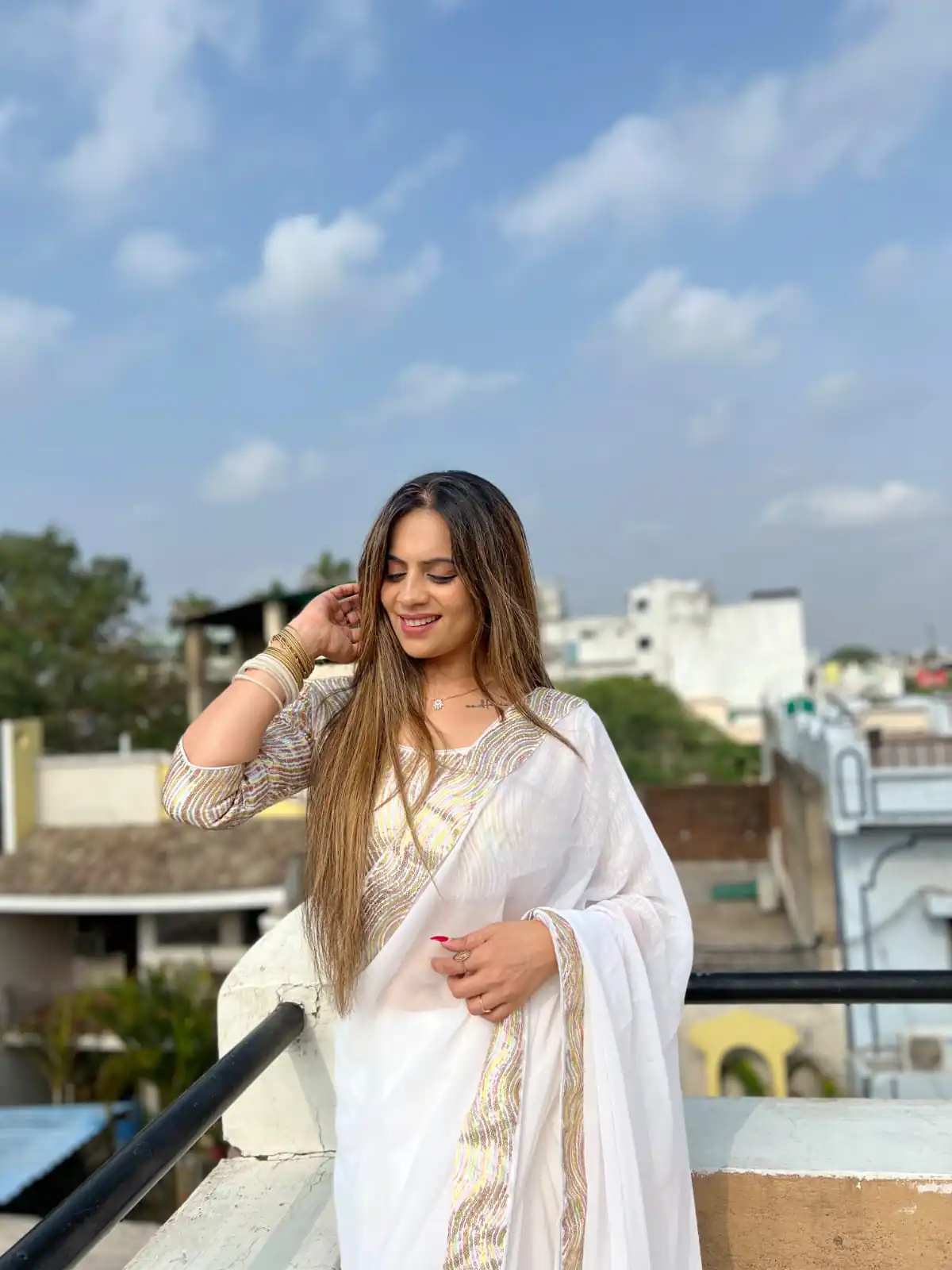 White Georgette Sequence Work Lace Saree | Sarees, Bollywood Sarees, Creative Sarees, Designer Sarees, Embroidered Sarees, Ethnic Saree, Modern Digital sarees, Party Wear Sarees