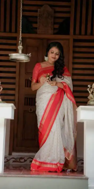 White Lichi Silk Lace Work Saree | Sarees, Bollywood Sarees, Creative Sarees, Designer Sarees, Embroidered Sarees, Ethnic Saree, Modern Digital sarees, Party Wear Sarees