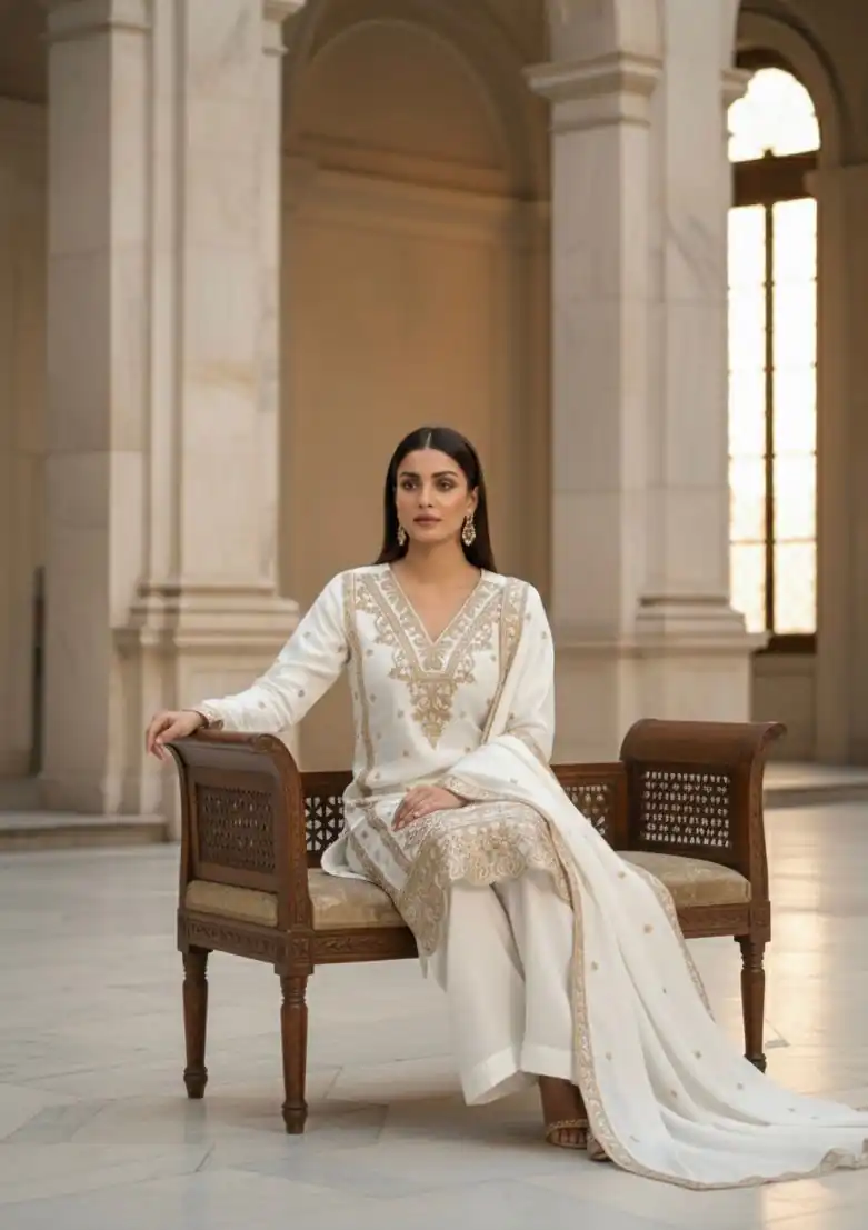 White Organza Silk Embroidery Work Salwar Suit | Jump Suits, Salwar suit, Casual Suits, Creative suits, Designer Suits, Palazzo Suits, Party Wear Suits, Patiala Suits, Straight Suits