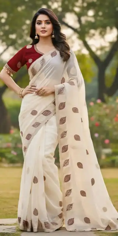 White Soft Fandy Silk Embroidery Lace Work Saree | Sarees, Bollywood Sarees, Creative Sarees, Designer Sarees, Embroidered Sarees, Ethnic Saree, Modern Digital sarees, Party Wear Sarees