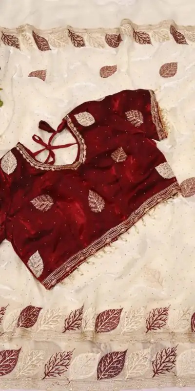 White Soft Fandy Silk Embroidery Lace Work Saree | Sarees, Bollywood Sarees, Creative Sarees, Designer Sarees, Embroidered Sarees, Ethnic Saree, Modern Digital sarees, Party Wear Sarees