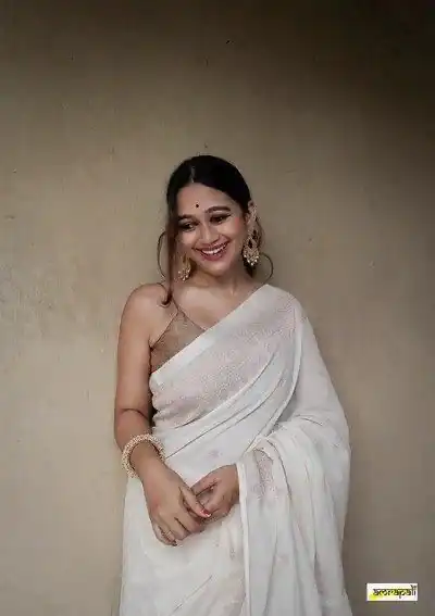 White Soft Lichi Silk Border Lace Saree | Sarees, Bollywood Sarees, Creative Sarees, Designer Sarees, Embroidered Sarees, Ethnic Saree, Modern Digital sarees, Party Wear Sarees