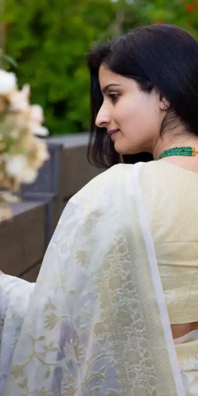 White Soft Lichi Silk Jacquard Saree | Sarees, Bollywood Sarees, Creative Sarees, Designer Sarees, Embroidered Sarees, Ethnic Saree, Modern Digital sarees, Party Wear Sarees