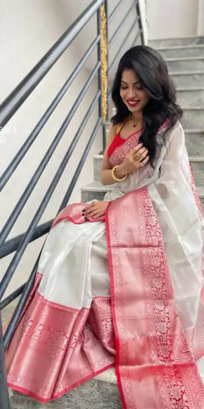 White Soft Lichi Silk Lace Work Lace Border Saree | Sarees, Bollywood Sarees, Creative Sarees, Designer Sarees, Embroidered Sarees, Ethnic Saree, Modern Digital sarees, Party Wear Sarees