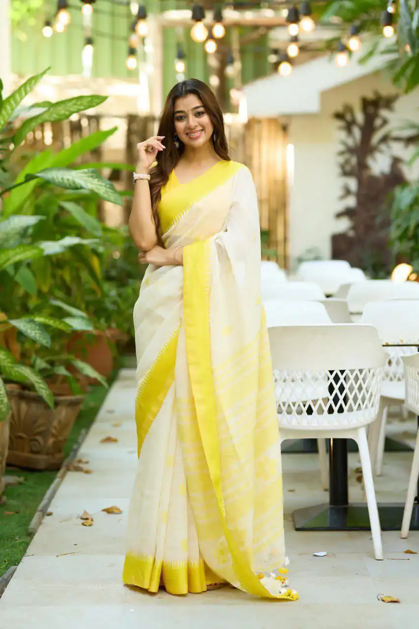 White Soft Lilan Slab Lace Border Saree | Sarees, Bollywood Sarees, Creative Sarees, Designer Sarees, Embroidered Sarees, Ethnic Saree, Modern Digital sarees, Party Wear Sarees