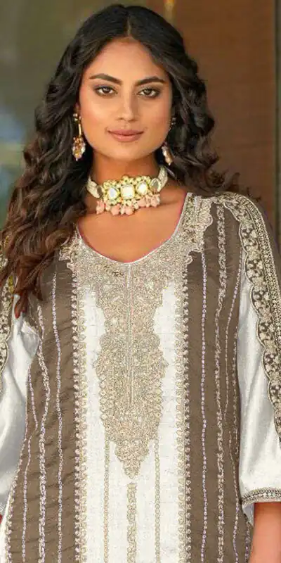 White Vichitra Embroidery Codding Sequence Salwar Suit | Jump Suits, Salwar suit, Casual Suits, Creative suits, Designer Suits, Palazzo Suits, Party Wear Suits, Patiala Suits, Straight Suits