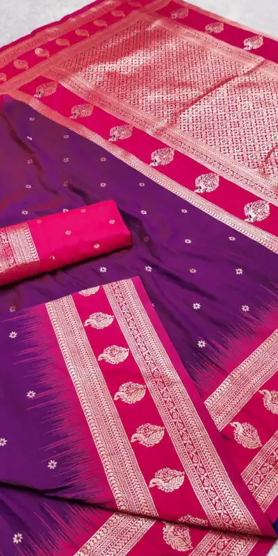 Wine Banarasi Silk Zari Lace Work Saree | Sarees, Bollywood Sarees, Creative Sarees, Designer Sarees, Embroidered Sarees, Ethnic Saree, Modern Digital sarees, Party Wear Sarees