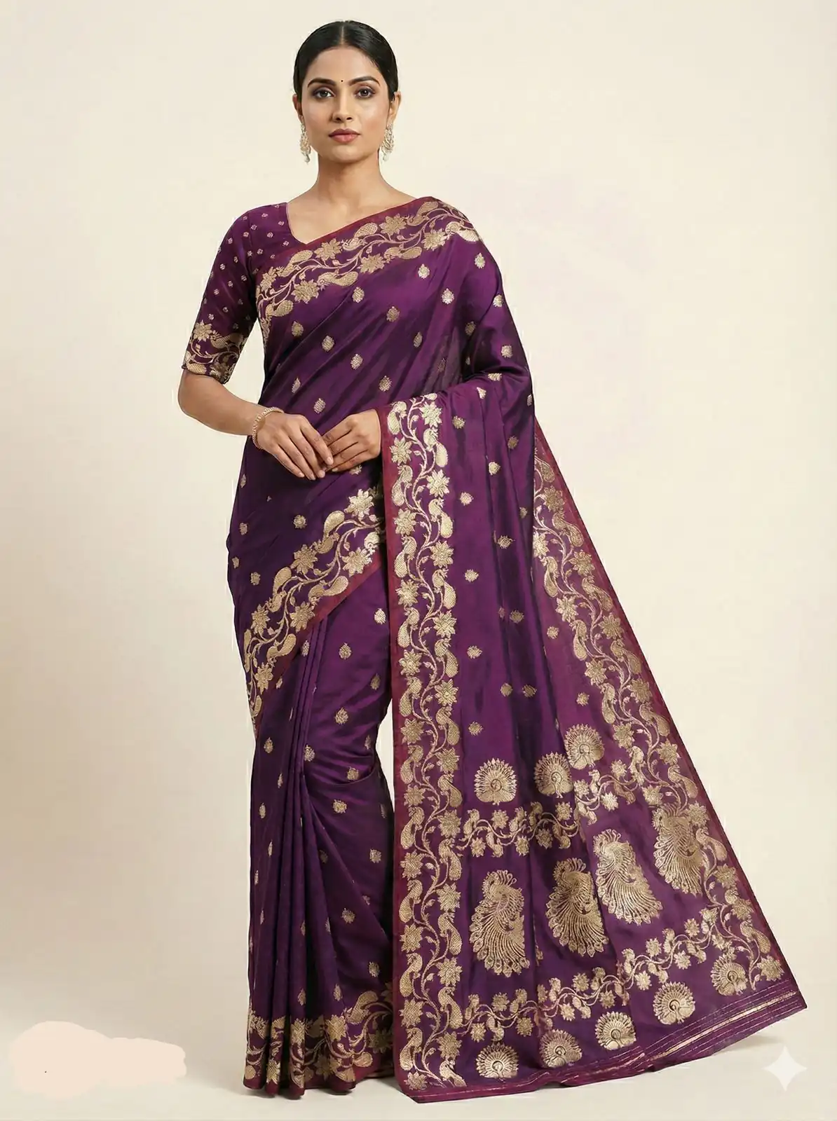 Wine Banarasi Soft Zari Lace Work Saree | Sarees, Bollywood Sarees, Creative Sarees, Designer Sarees, Embroidered Sarees, Ethnic Saree, Modern Digital sarees, Party Wear Sarees