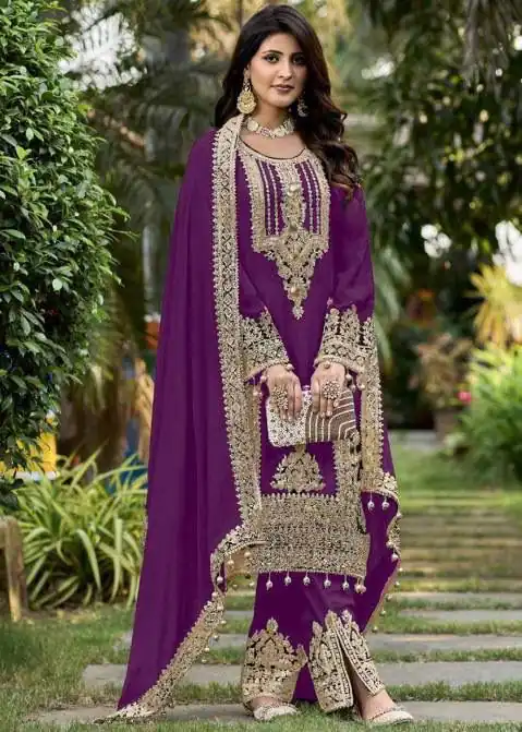 Wine Faux Georgette Sequins Work Salwar Suit | Jump Suits, Tops & Bottoms, Track Suits, Salwar suit, Casual Suits, Creative suits, Designer Suits, Palazzo Suits, Party Wear Suits, Patiala Suits, Straight Suits, Trendy Wear