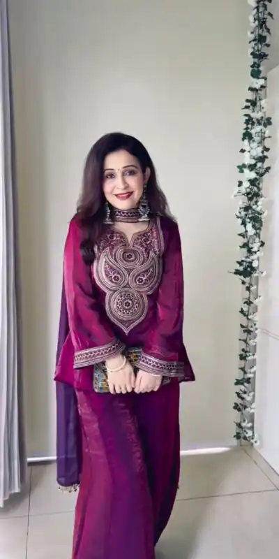 Wine Fendy Silk Thread Lace Work Salwar Suit | Jump Suits, Salwar suit, Casual Suits, Creative suits, Designer Suits, Palazzo Suits, Party Wear Suits, Patiala Suits, Straight Suits