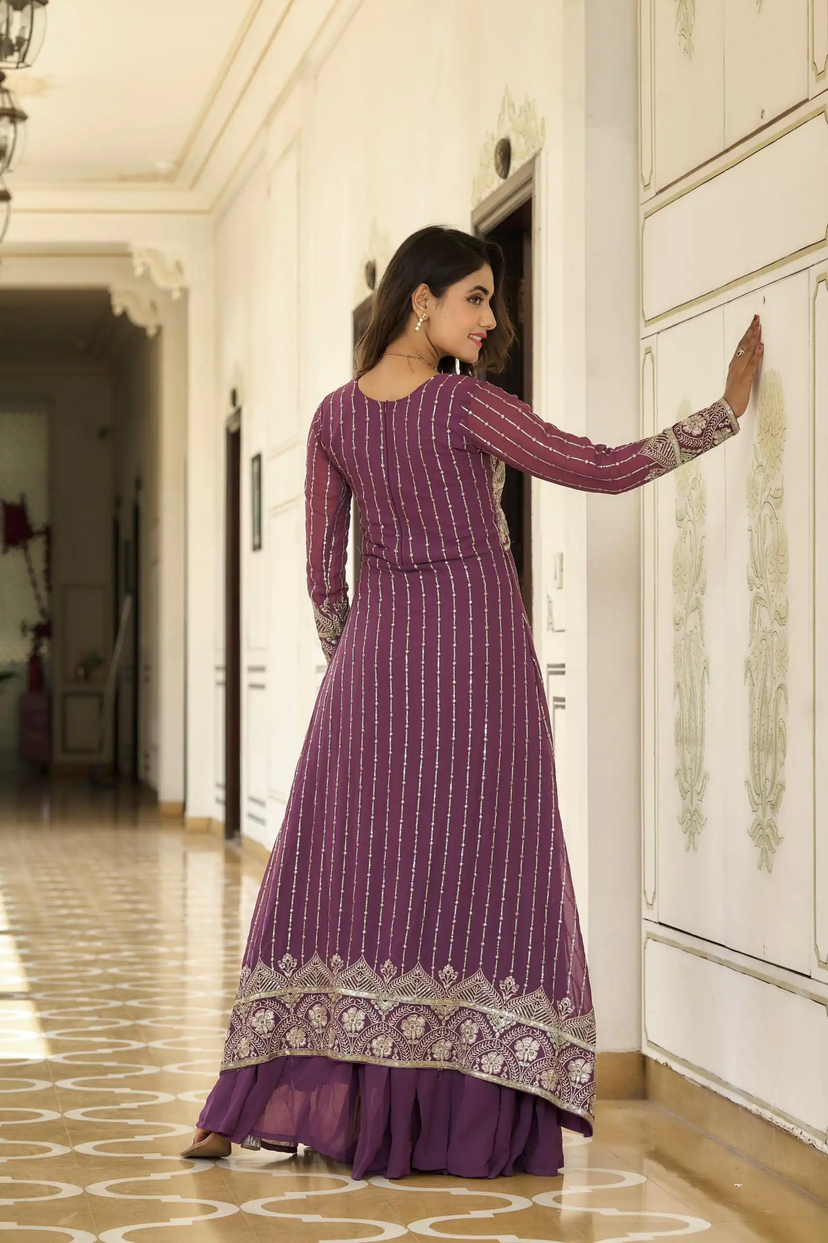 Wine Fox Georgette Embroidery Work Lehenga Choli | Lehenga, Bollywood Lehenga, Creative Lehenga, Designer Lehenga, Embroidered Lehenga, Party Wear Lehenga