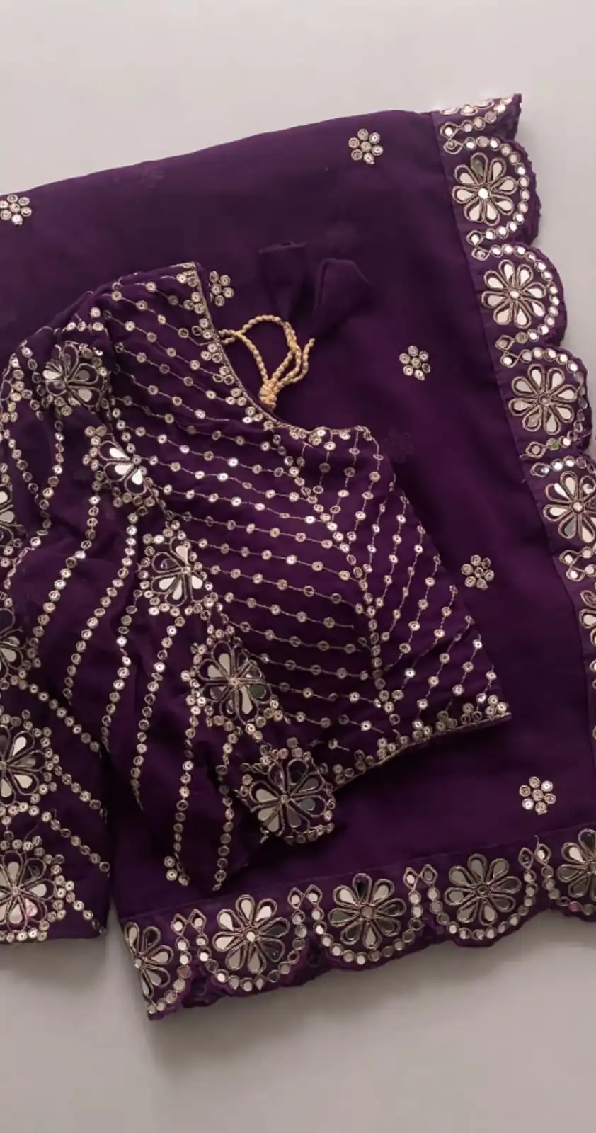 Wine Georgette Mirror Sequence Work Saree | Sarees, Bollywood Sarees, Creative Sarees, Designer Sarees, Embroidered Sarees, Ethnic Saree, Modern Digital sarees, Party Wear Sarees