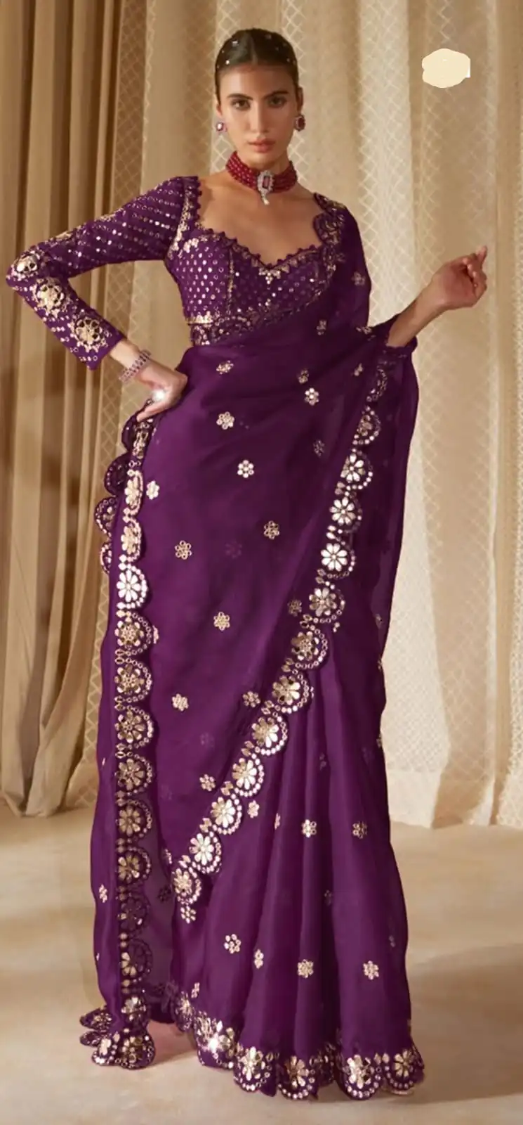 Wine Georgette Mirror Sequence Work Saree | Sarees, Bollywood Sarees, Creative Sarees, Designer Sarees, Embroidered Sarees, Ethnic Saree, Modern Digital sarees, Party Wear Sarees