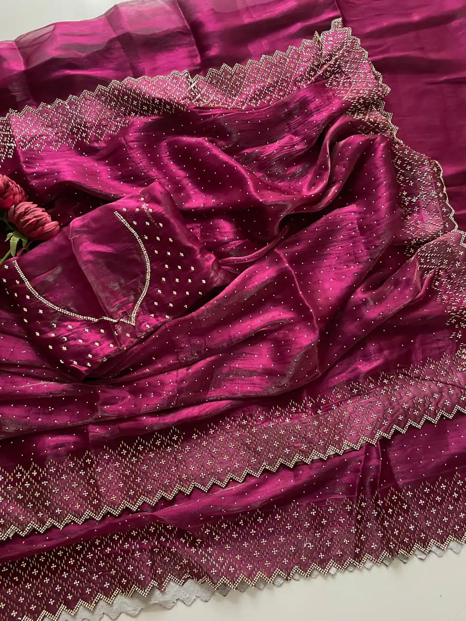 Wine Jimmy Choo Diamond Saree | Sarees, Bollywood Sarees, Creative Sarees, Designer Sarees, Embroidered Sarees, Ethnic Saree, Modern Digital sarees, Party Wear Sarees